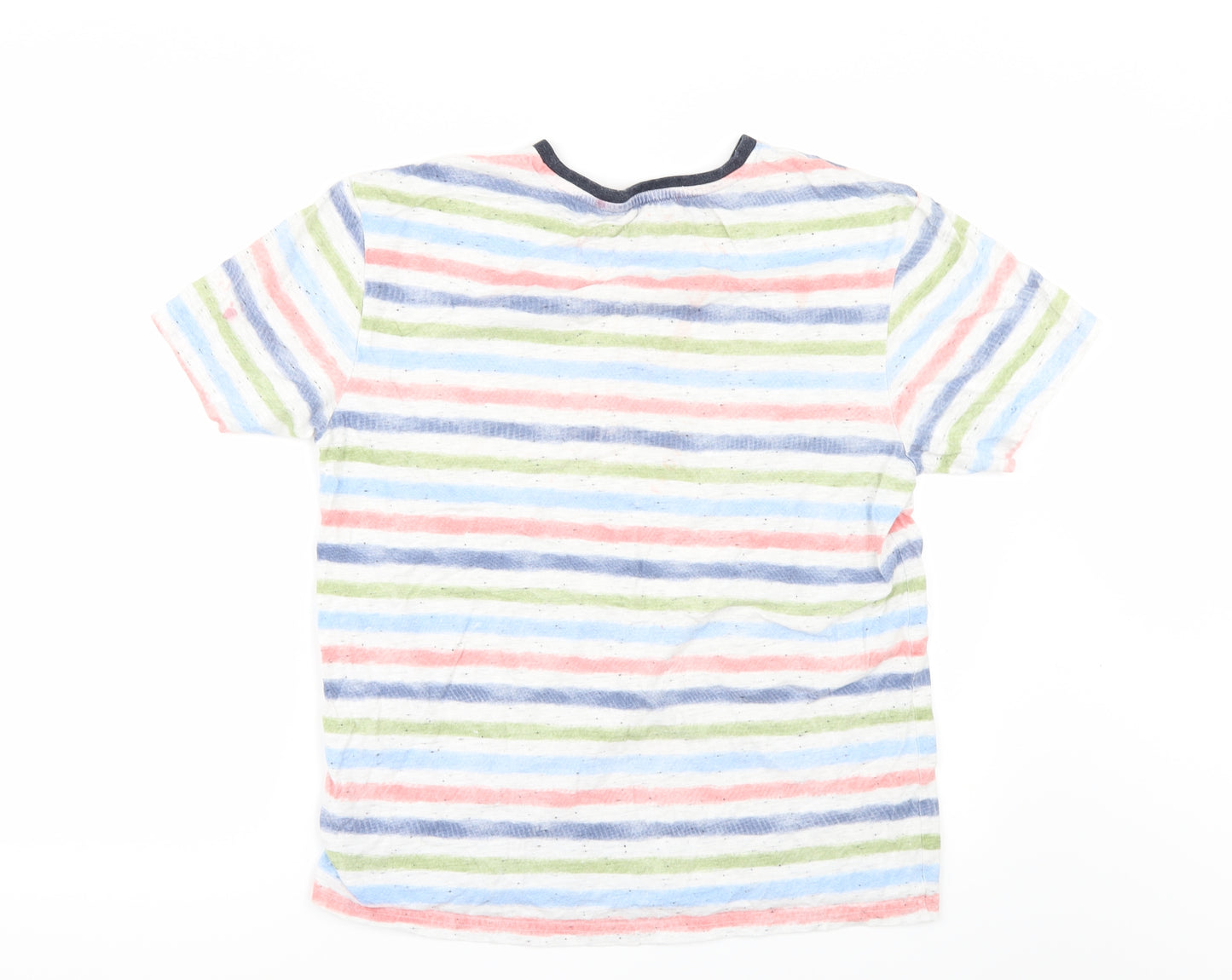 F&F Mens Multicoloured Striped   T-Shirt Size M