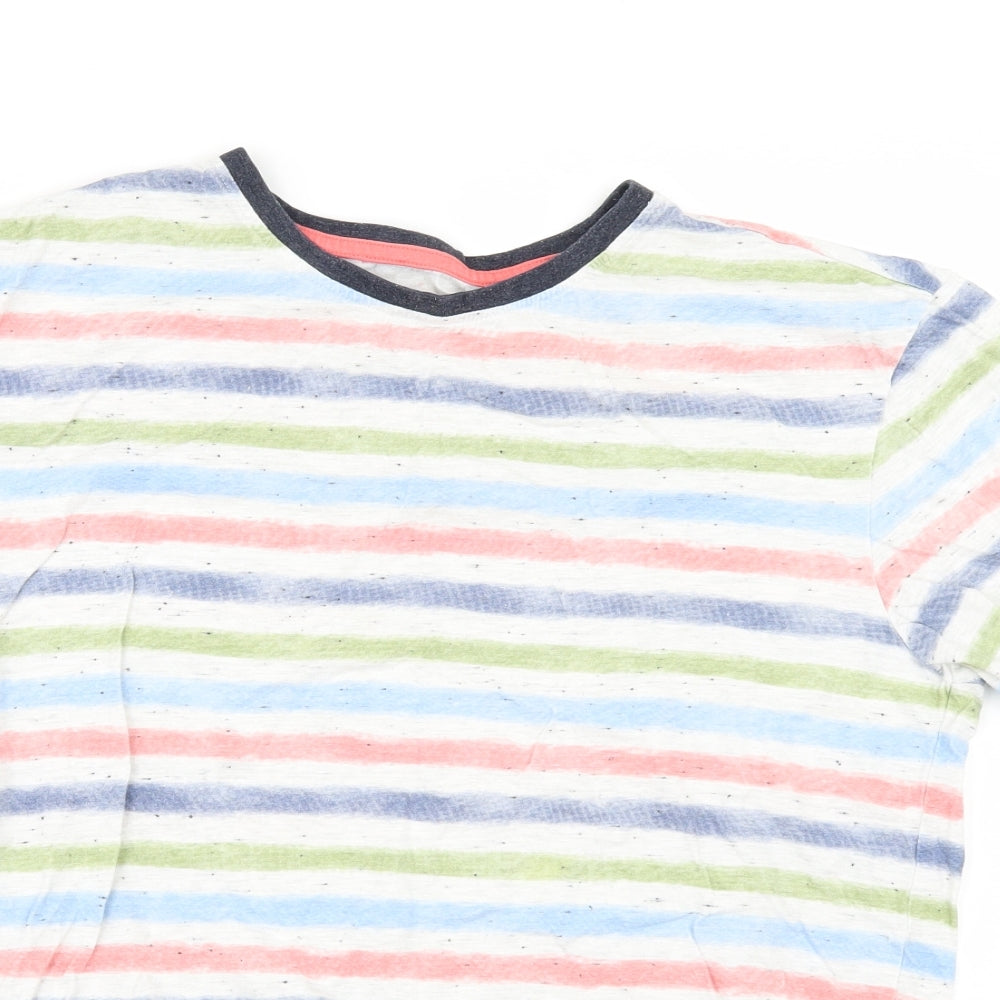 F&F Mens Multicoloured Striped   T-Shirt Size M