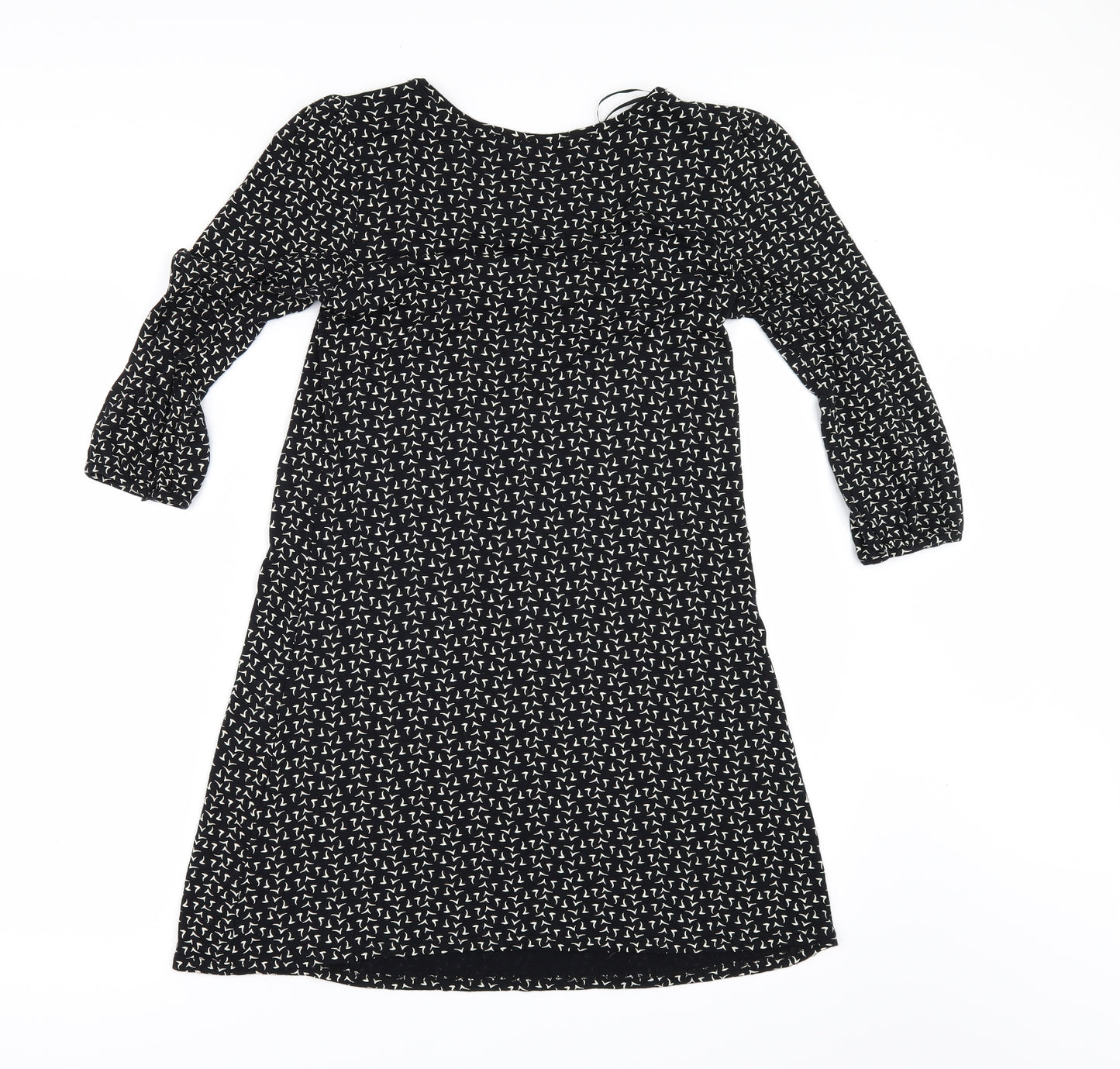 George Womens Black Geometric  T-Shirt Dress  Size 10