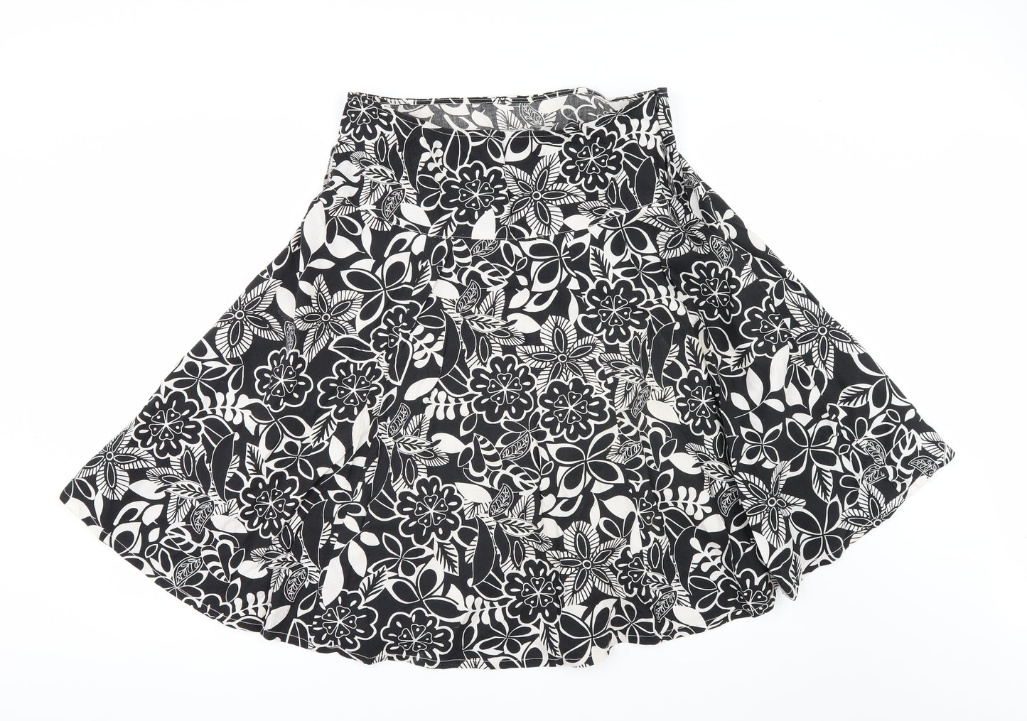 Yessica Womens Black Geometric  A-Line Skirt Size 14