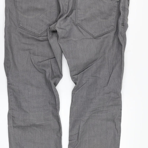 JACK & JONES Mens Grey   Straight Jeans Size 32 L30 in