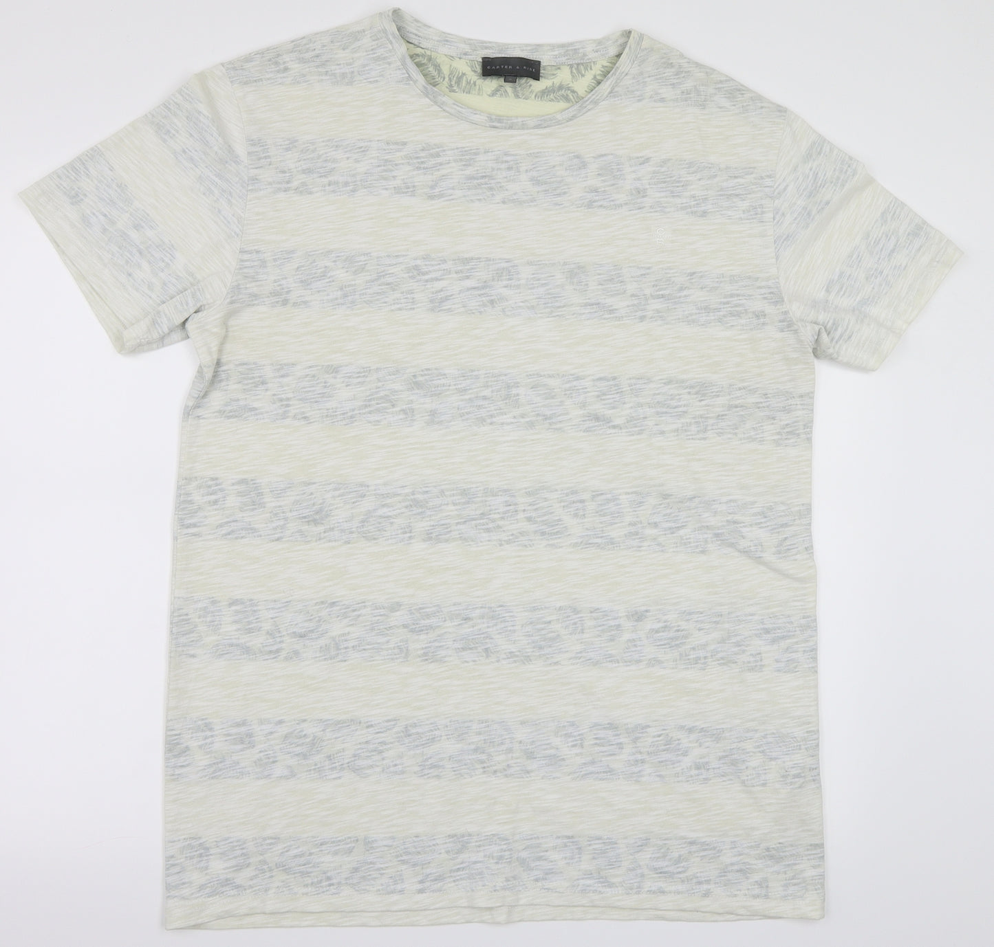 Carter & Rise Mens Beige Floral   T-Shirt Size XL