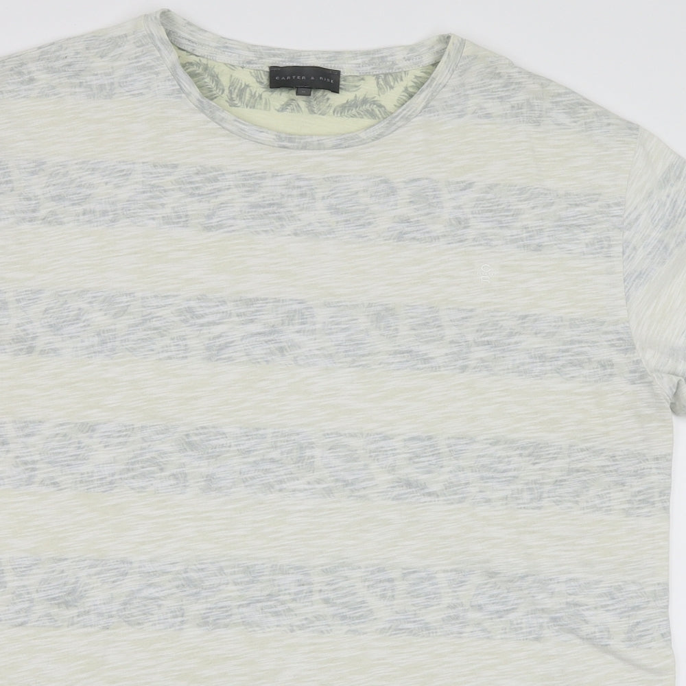 Carter & Rise Mens Beige Floral   T-Shirt Size XL