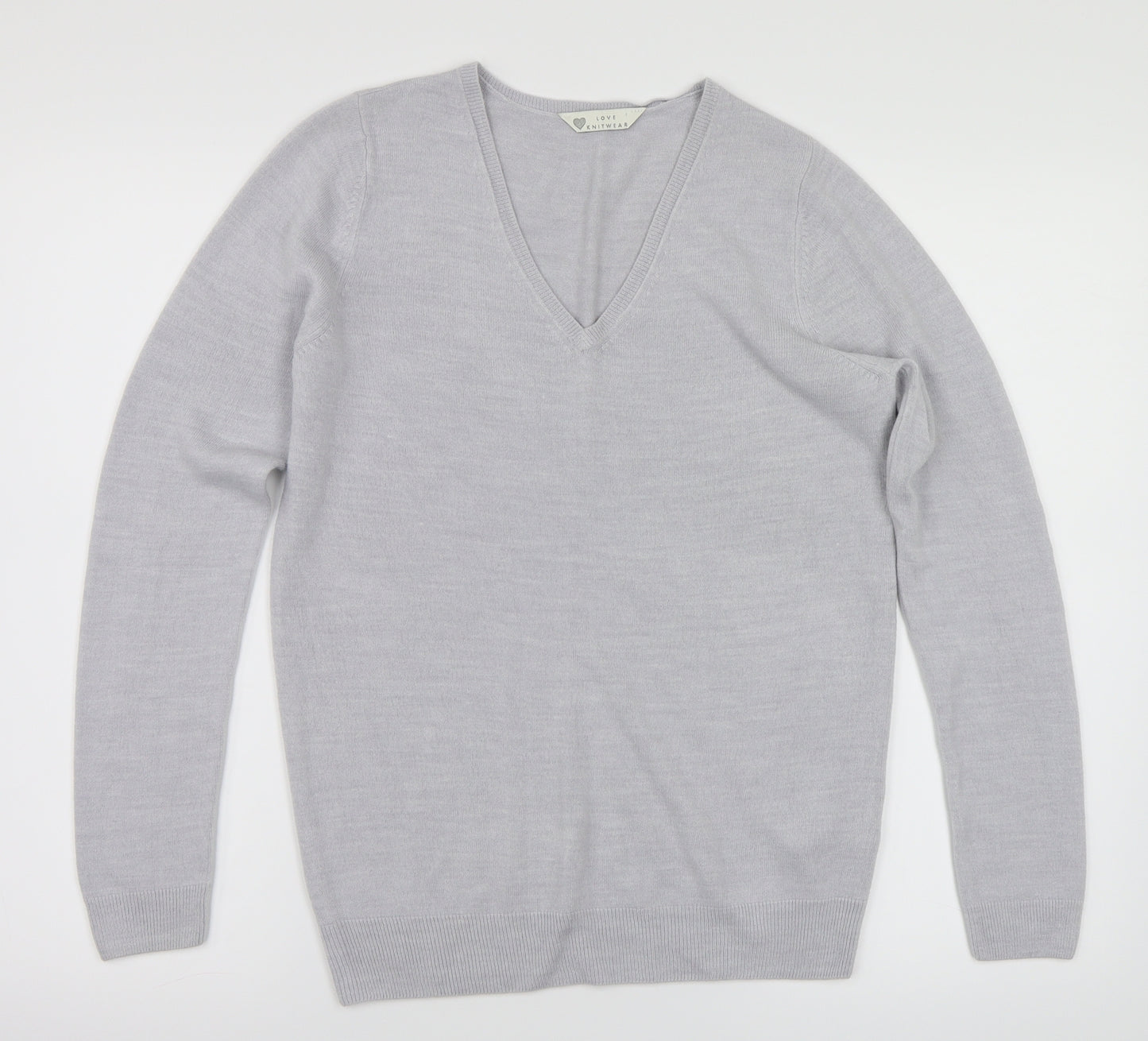 Love Knitwear Womens Grey   Pullover Jumper Size 10