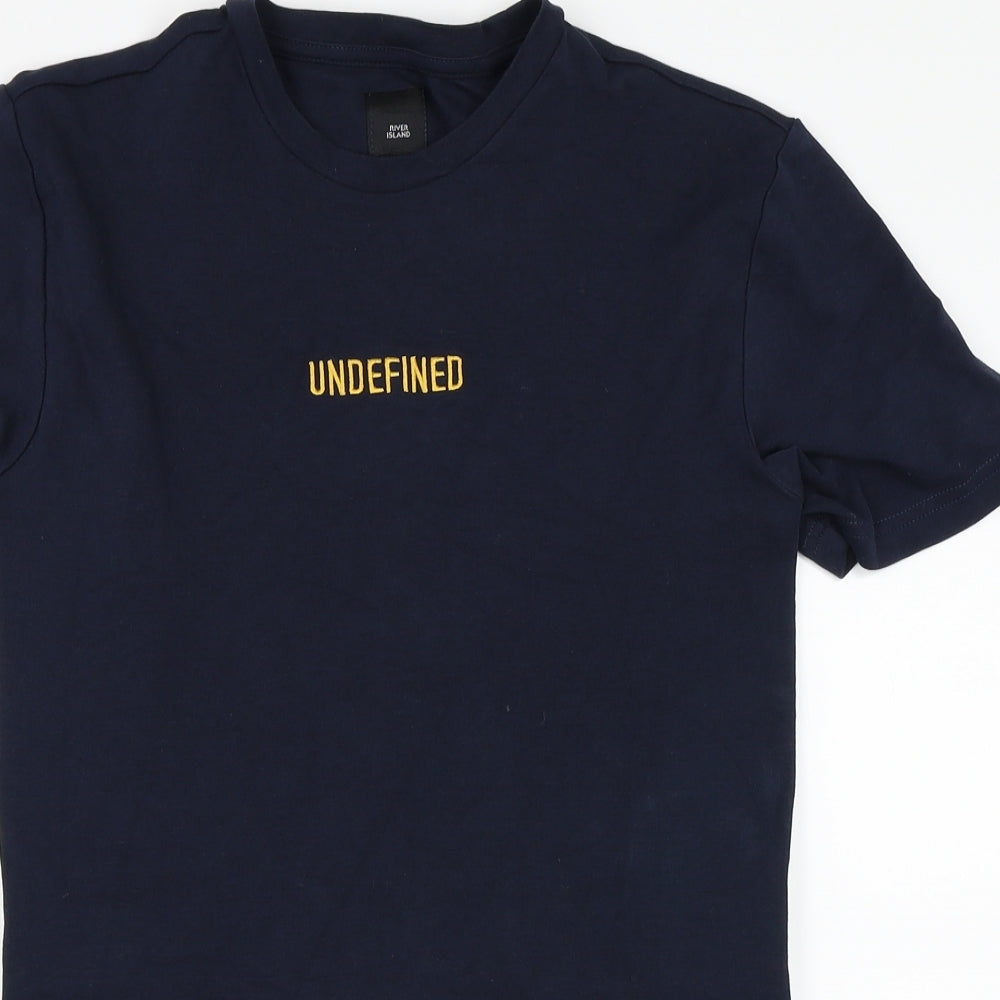 River Island Mens Blue    T-Shirt Size XS  - Undefined