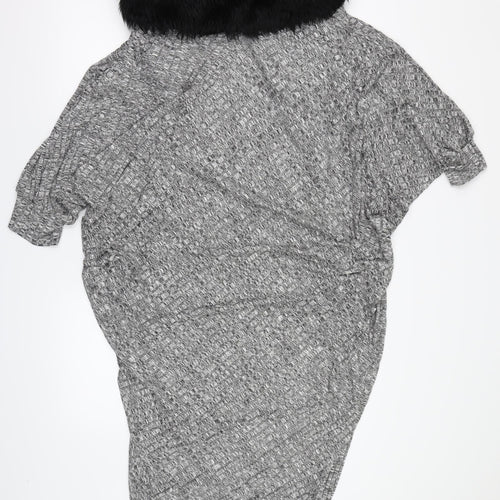 CAMEO ROSE  Womens Grey   Wrap Jumper Size M