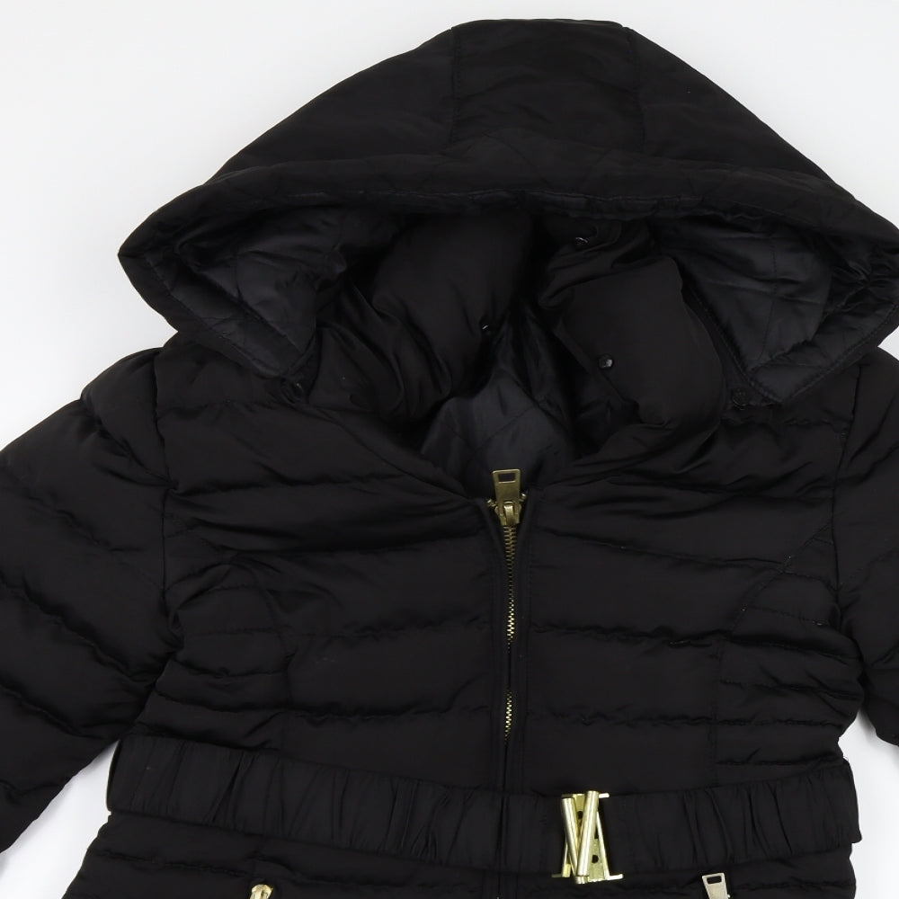 Golddigga Womens Black   Parka Coat Size 8