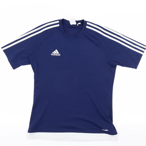 adidas Mens Blue   Basic T-Shirt Size S  - Climalite