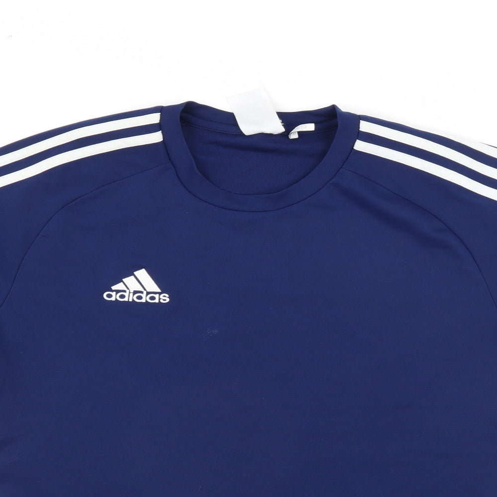 adidas Mens Blue   Basic T-Shirt Size S  - Climalite