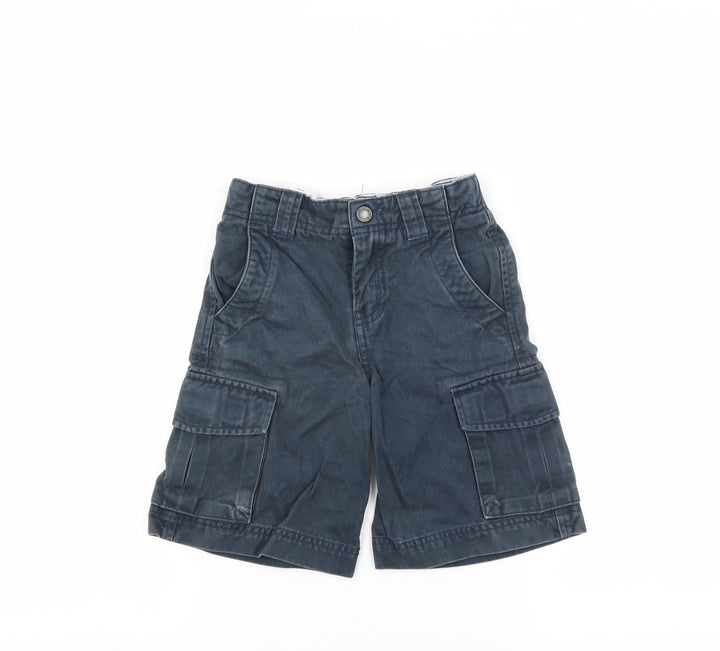 Lands End Boys Blue Cargo Shorts Size 4 Years