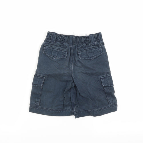 Lands End Boys Blue   Cargo Shorts Size 4 Years
