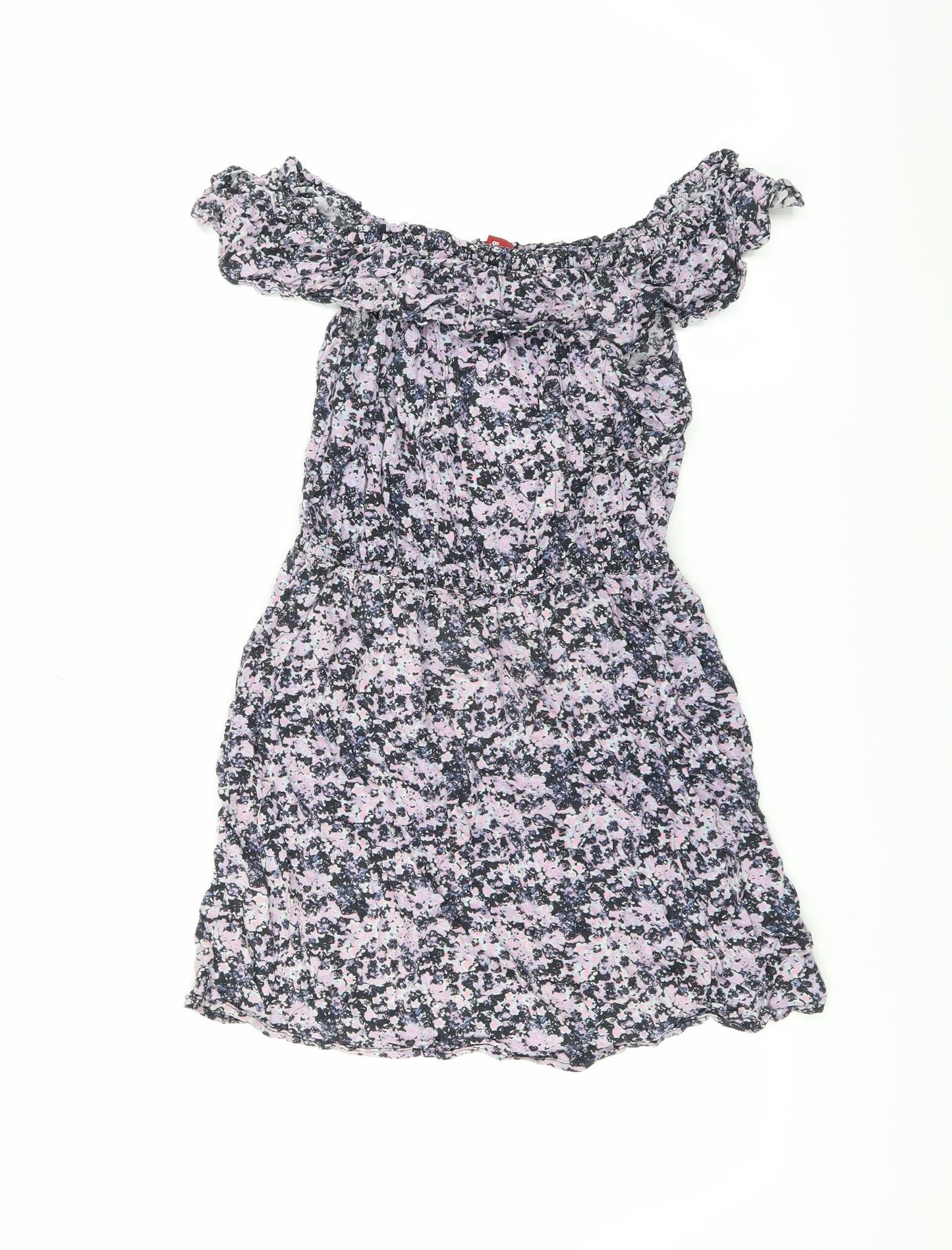 Divided by H&M Womens Blue Floral  Fit & Flare  Size 8