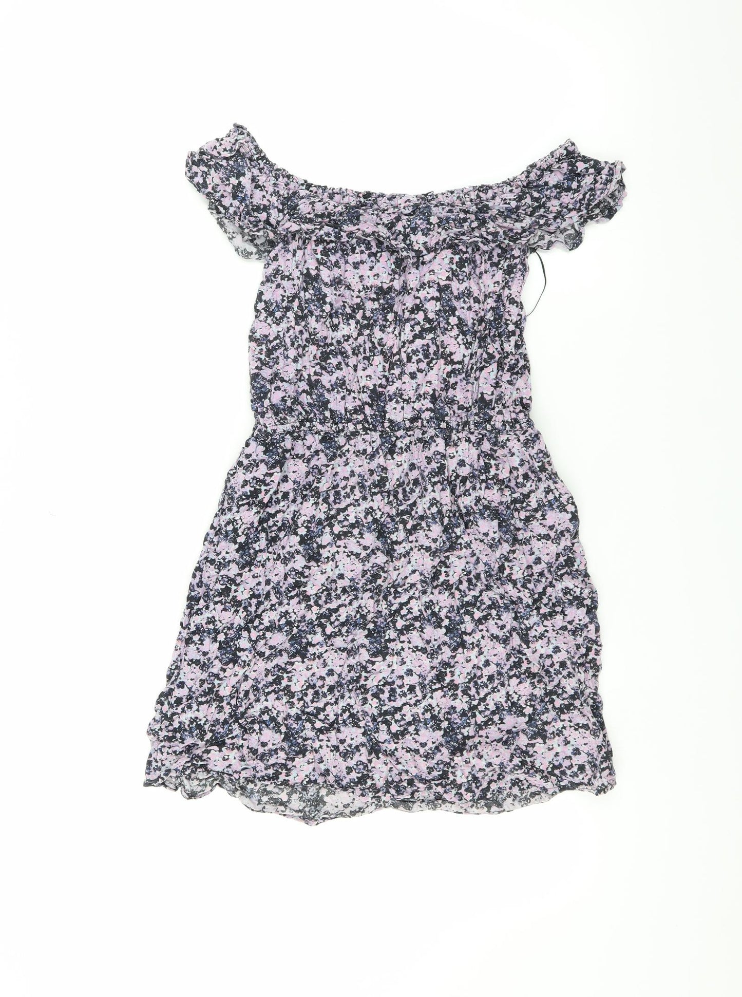 Divided by H&M Womens Blue Floral  Fit & Flare  Size 8