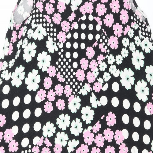 Sainsburys Womens Black Floral  Basic Blouse Size 10