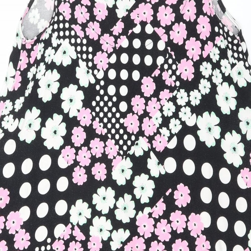 Sainsburys Womens Black Floral  Basic Blouse Size 10