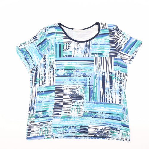Anna Rose Womens Blue   Basic T-Shirt Size XL