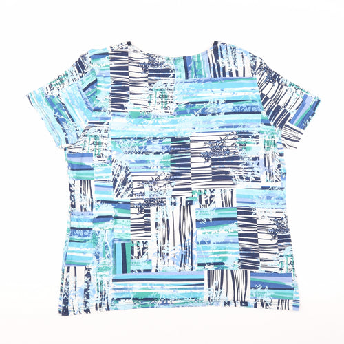 Anna Rose Womens Blue   Basic T-Shirt Size XL