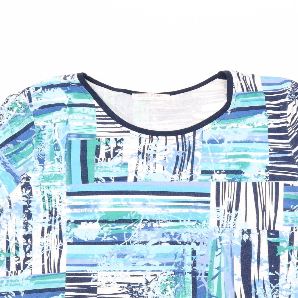 Anna Rose Womens Blue   Basic T-Shirt Size XL