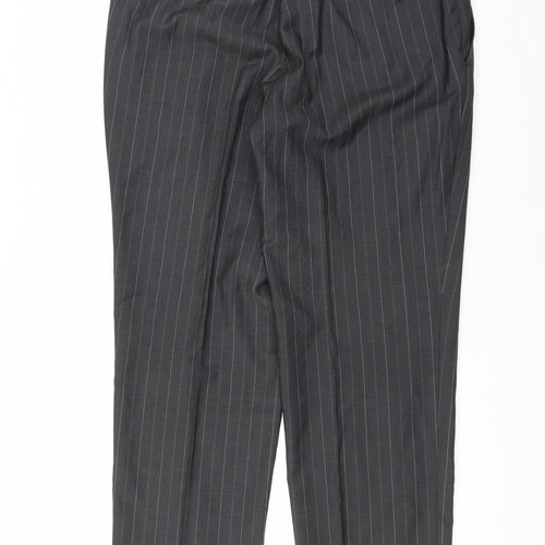 Preworn Mens Grey Striped  Trousers  Size 36 in L29 in