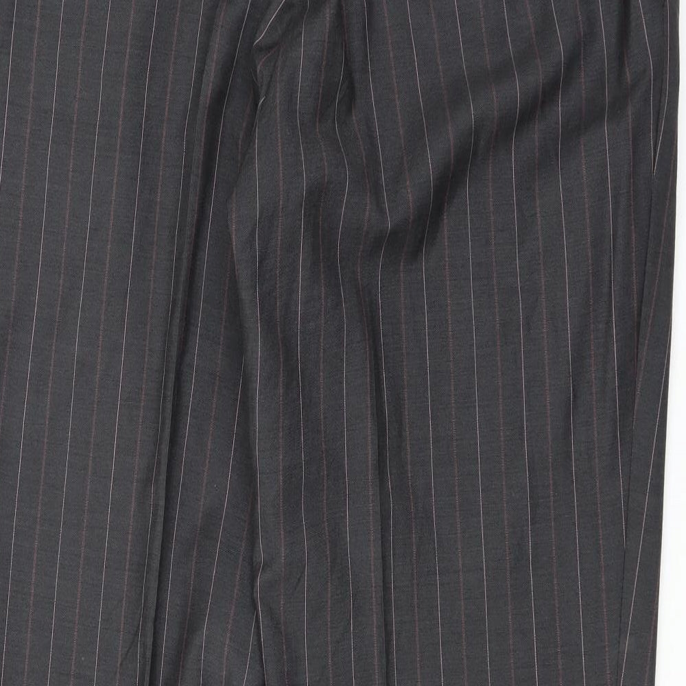 Preworn Mens Grey Striped  Trousers  Size 36 in L29 in
