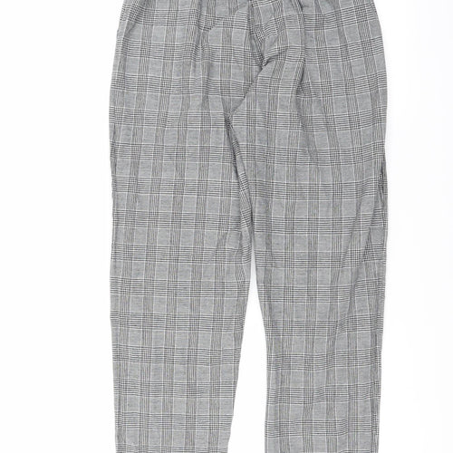 Preworn Womens Black Check  Trousers  Size L L26 in