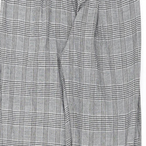 Preworn Womens Black Check  Trousers  Size L L26 in
