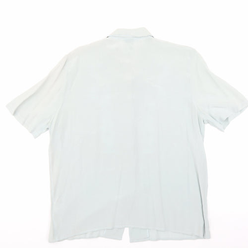 CANDA Womens Green   Basic Blouse Size 14  - embroidery detail