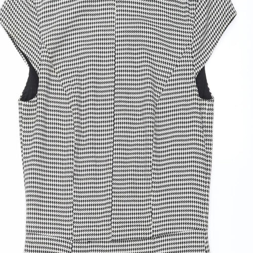 H&M Womens Green Houndstooth  Pencil Dress  Size 6