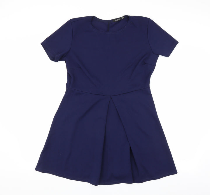Boohoo Womens Blue   Fit & Flare  Size 14