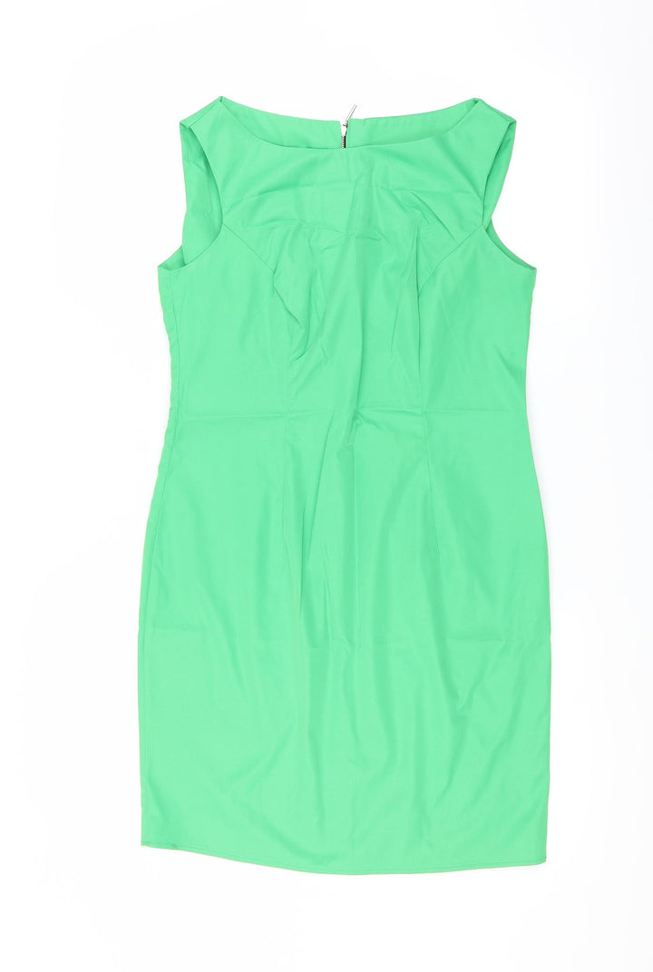 Preworn Womens Green Pencil Dress