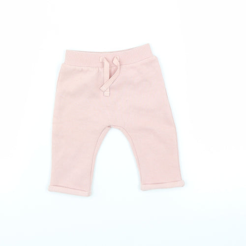 George Girls Pink   Jogger Trousers Size 0-3 Months