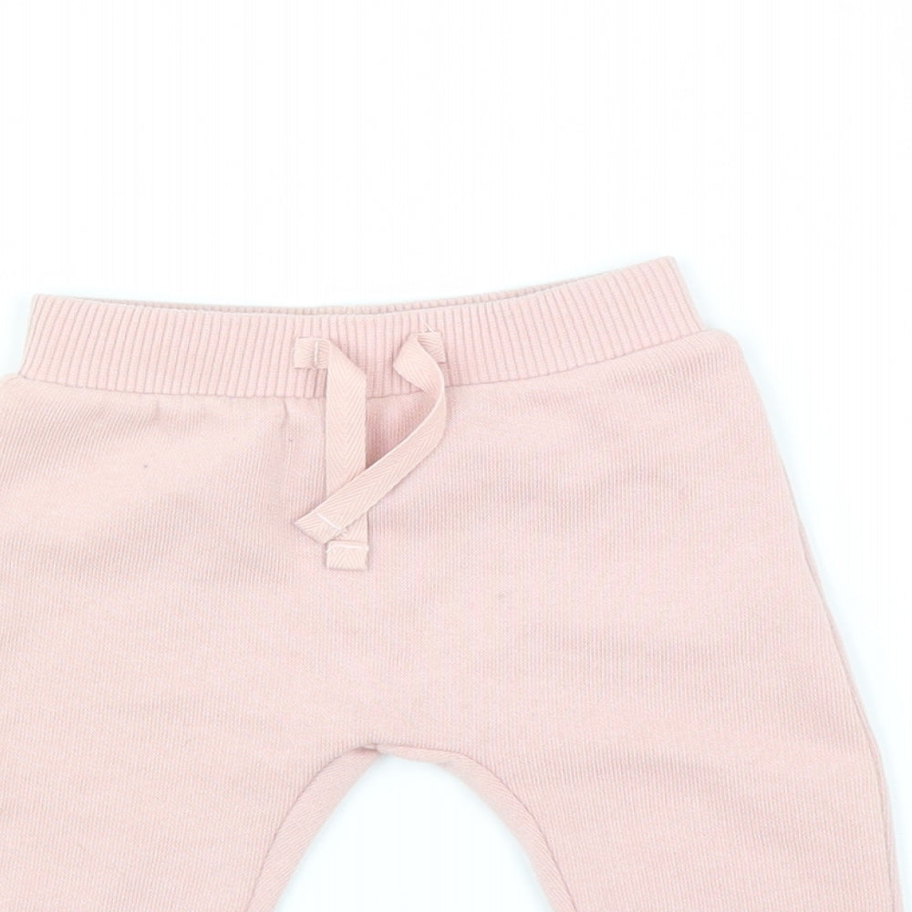 George Girls Pink   Jogger Trousers Size 0-3 Months