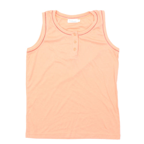 Design Essentials Womens Orange   Basic Tank Size S
