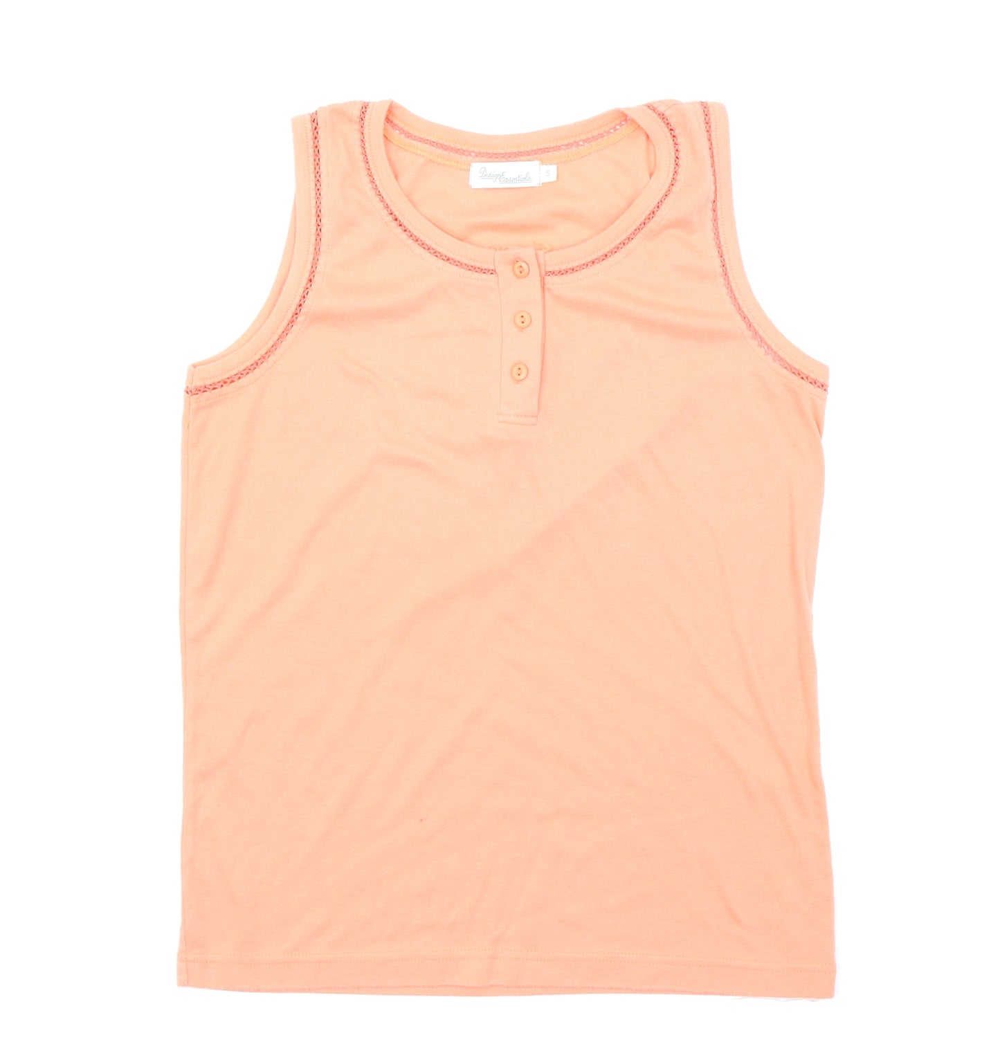 Design Essentials Womens Orange   Basic Tank Size S