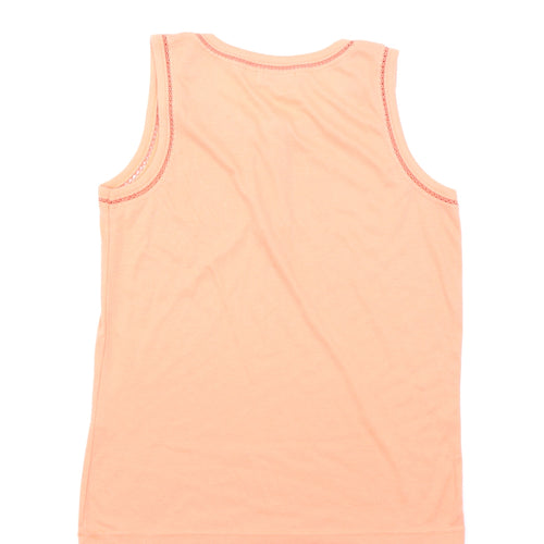 Design Essentials Womens Orange   Basic Tank Size S