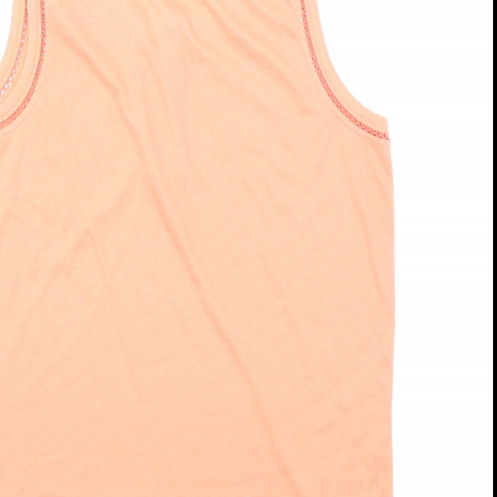 Design Essentials Womens Orange   Basic Tank Size S