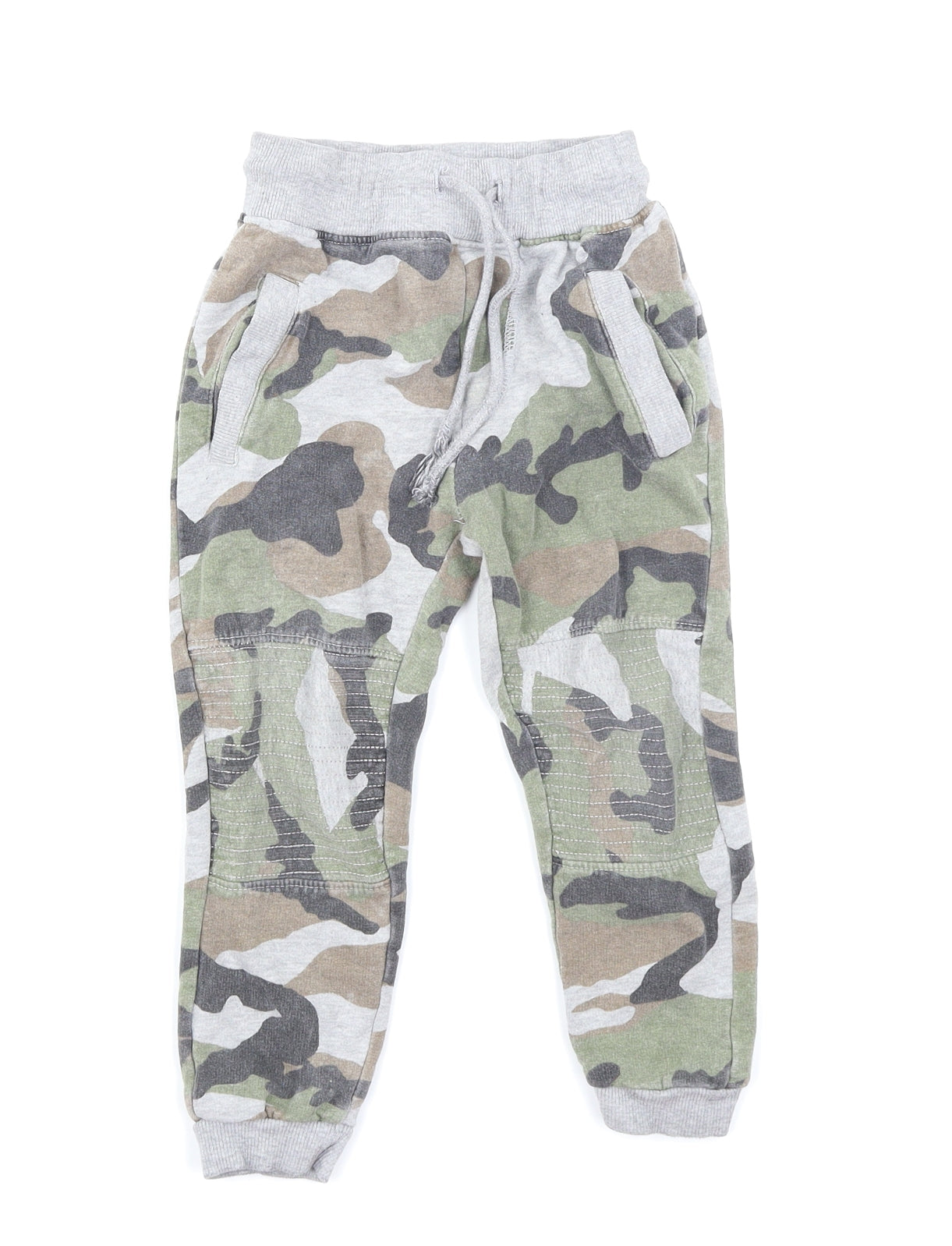 Bullabaloo Boys Grey Camouflage  Jogger Trousers Size 3-4 Years