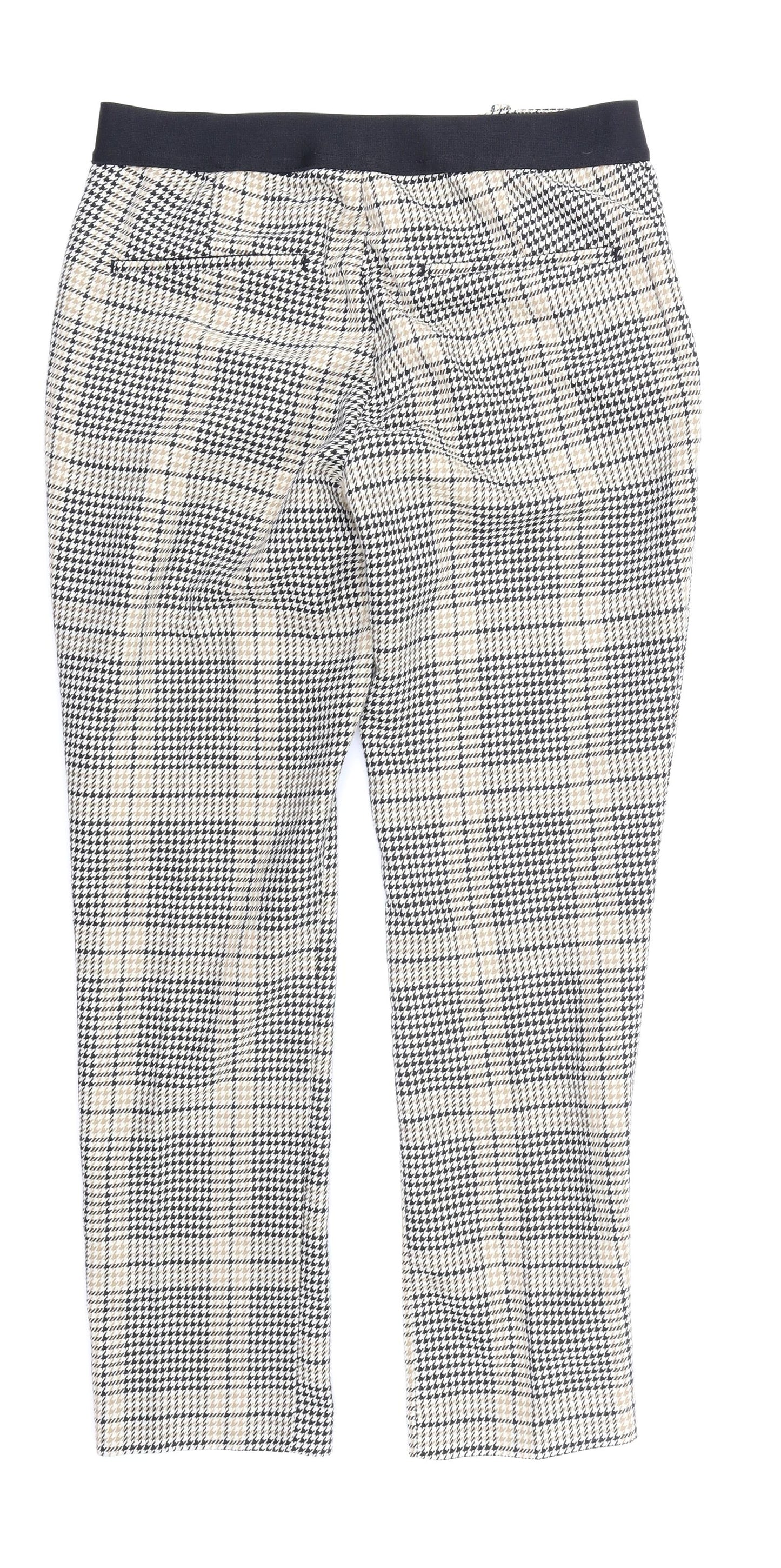 H&M Womens Brown Houndstooth  Trousers  Size 10 L26 in