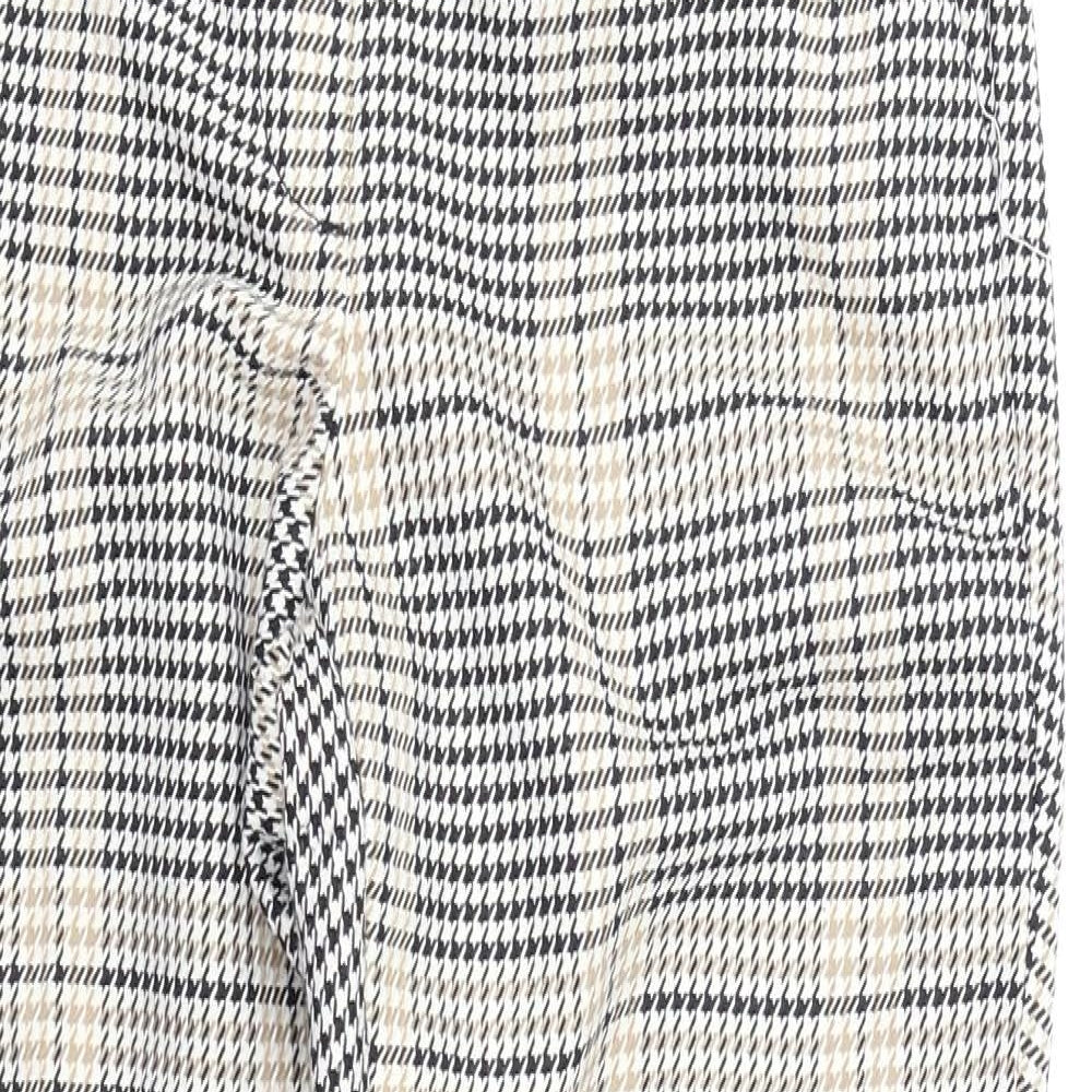 H&M Womens Brown Houndstooth  Trousers  Size 10 L26 in