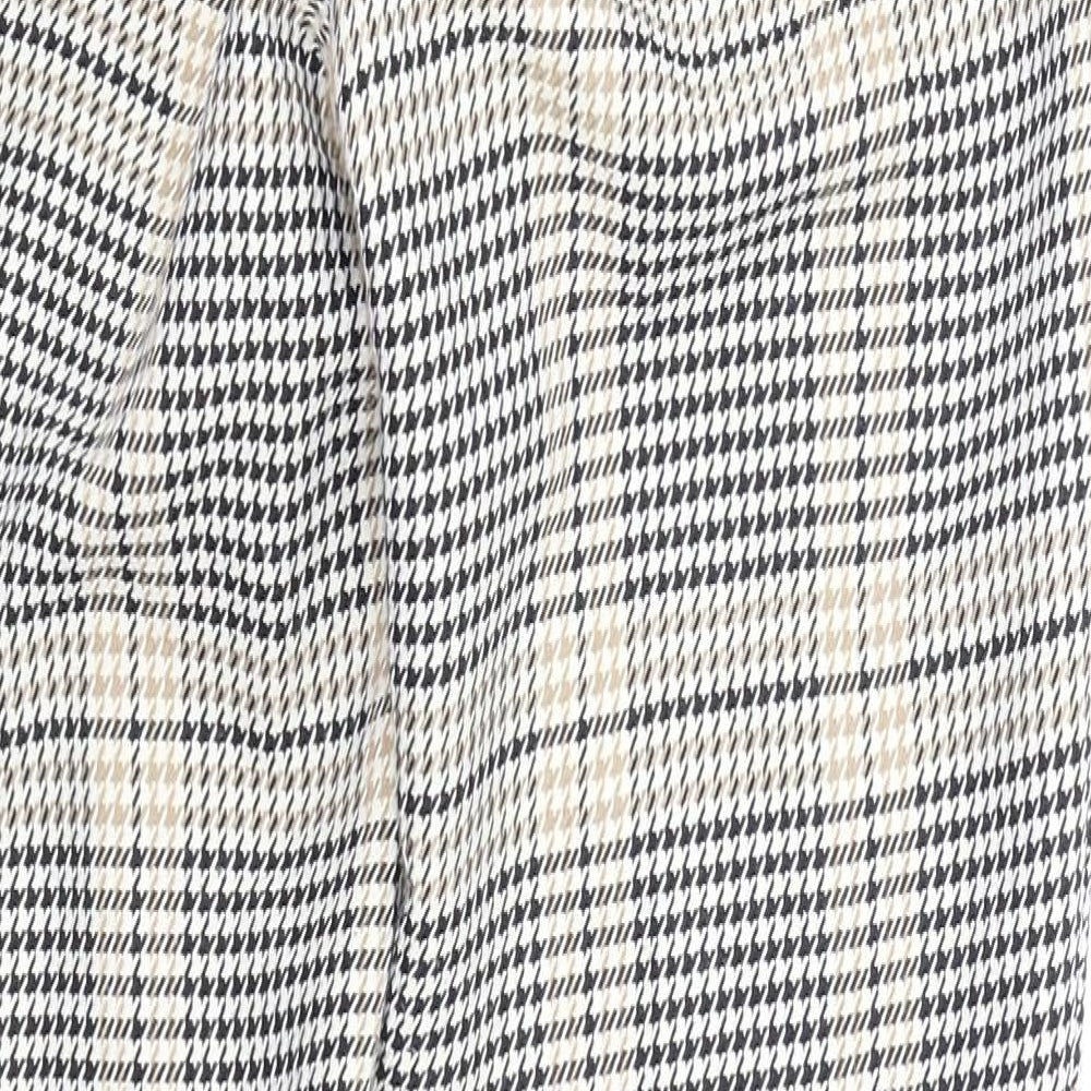 H&M Womens Brown Houndstooth  Trousers  Size 10 L26 in