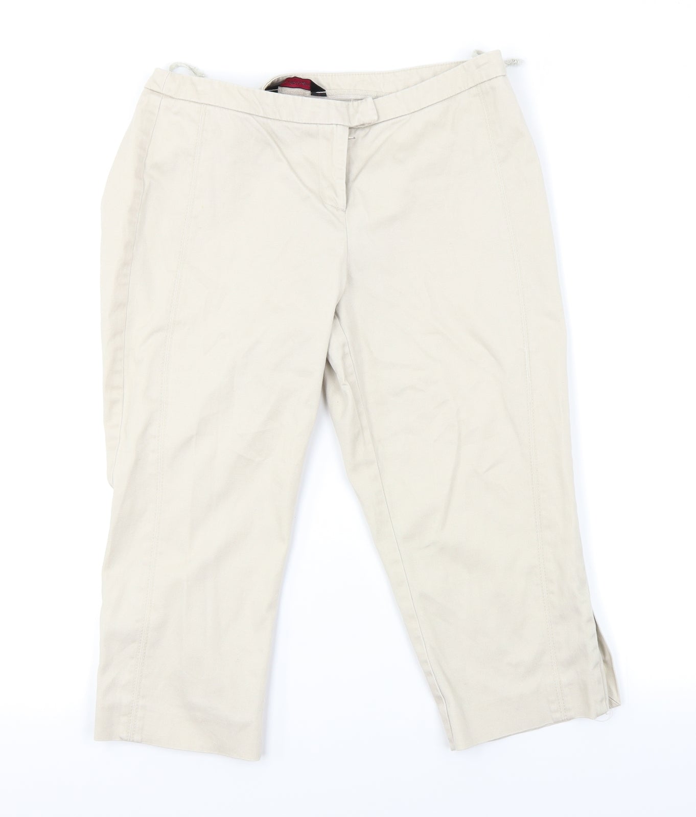 Miss Selfridge Womens Beige   Capri Trousers Size 10 L20 in