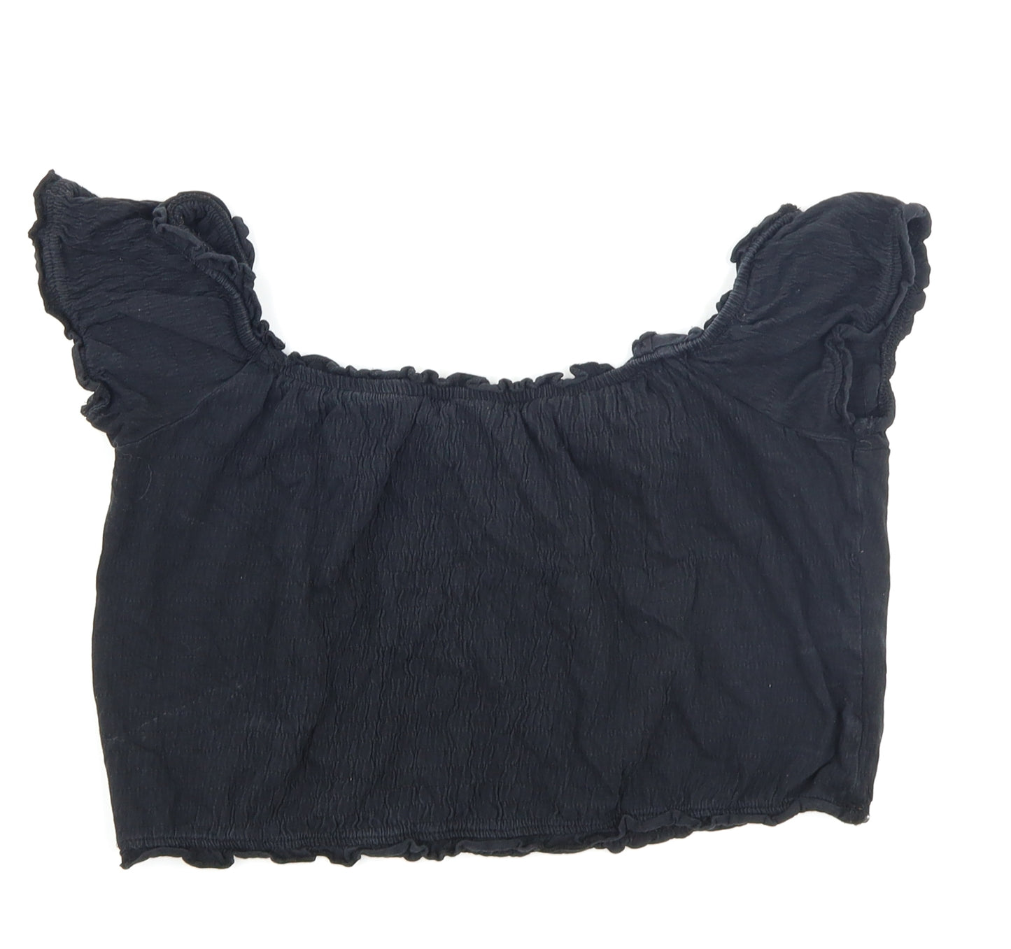 New Look Womens Black   Cropped T-Shirt Size 16