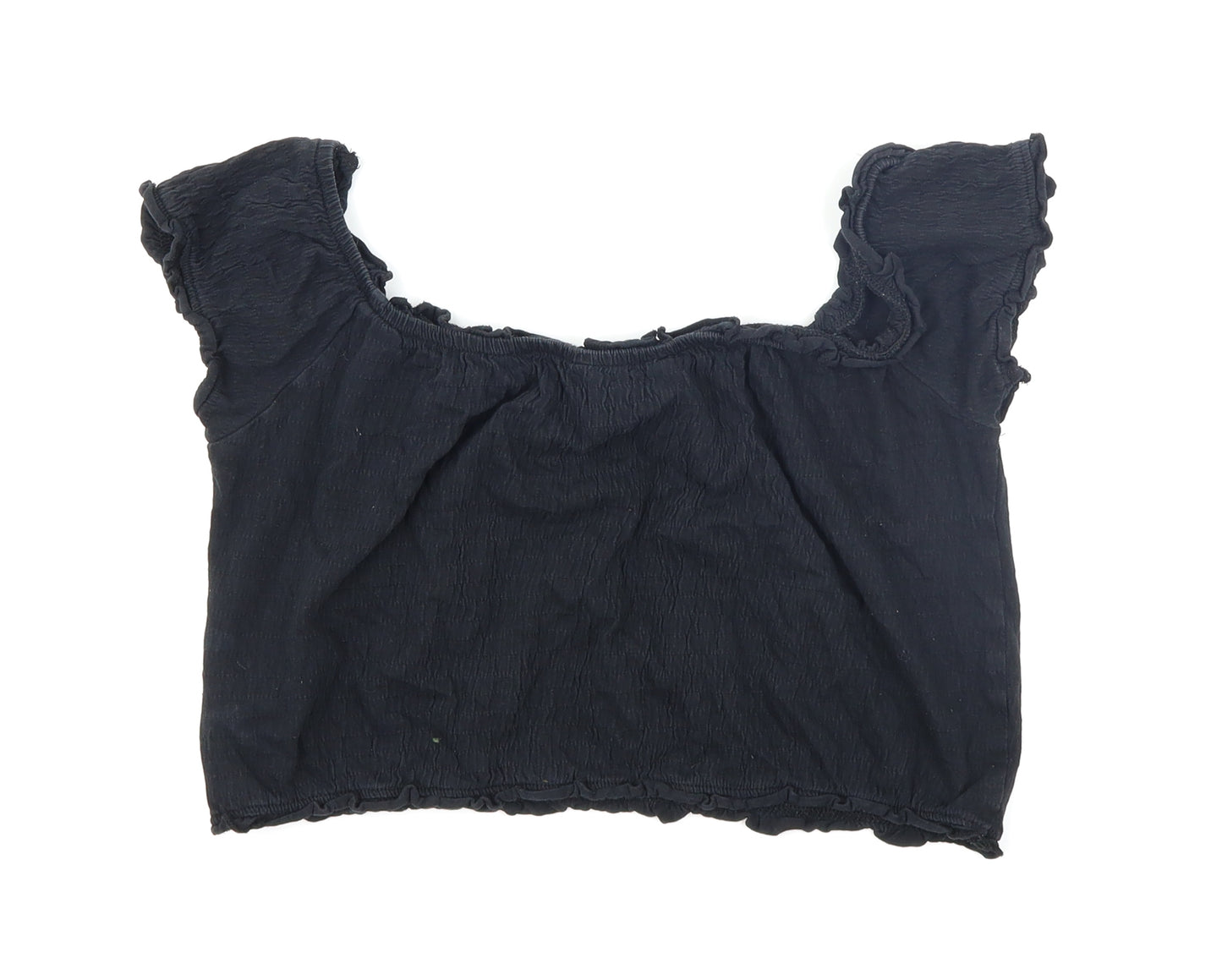 New Look Womens Black   Cropped T-Shirt Size 16
