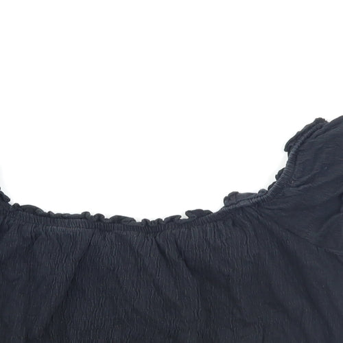 New Look Womens Black   Cropped T-Shirt Size 16