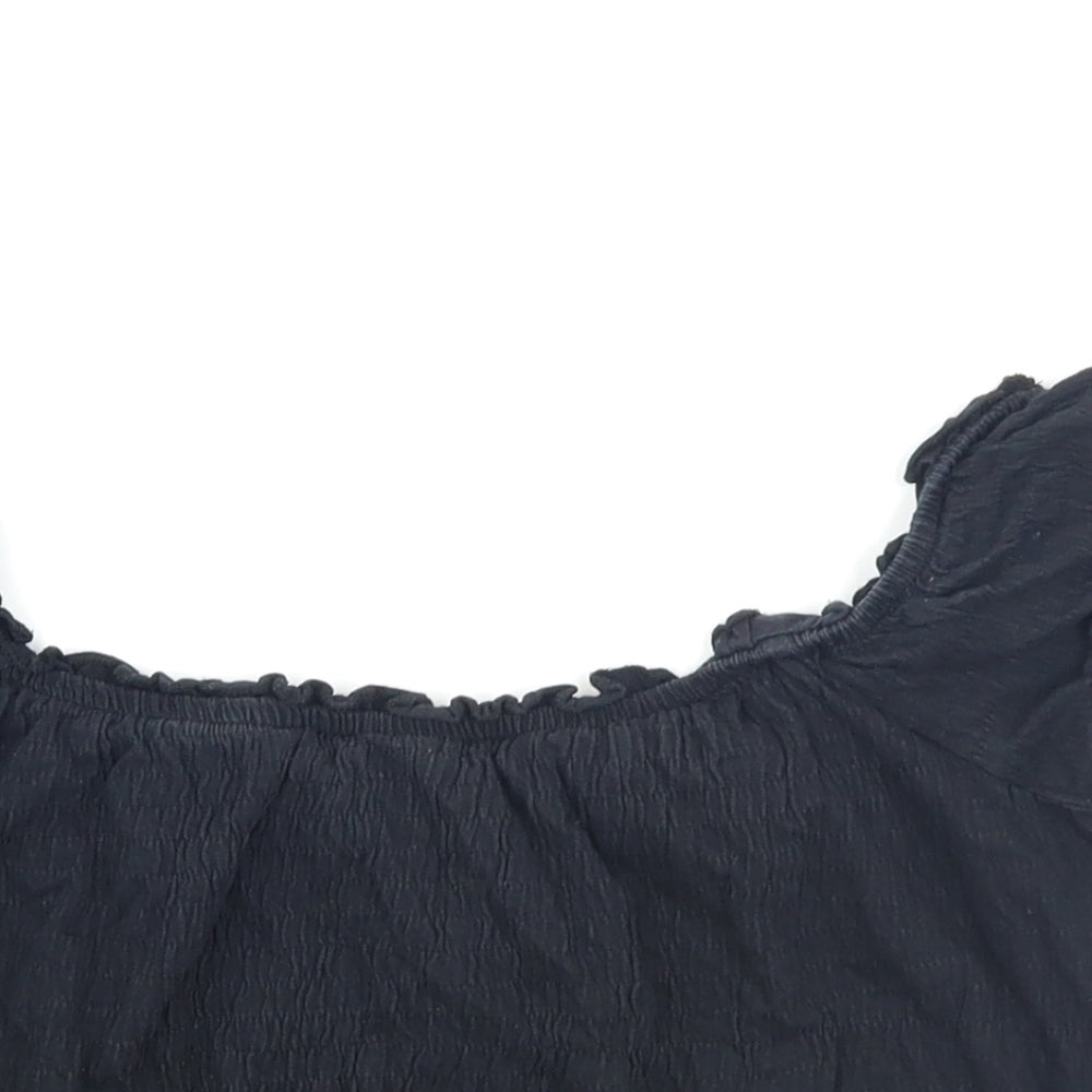New Look Womens Black   Cropped T-Shirt Size 16