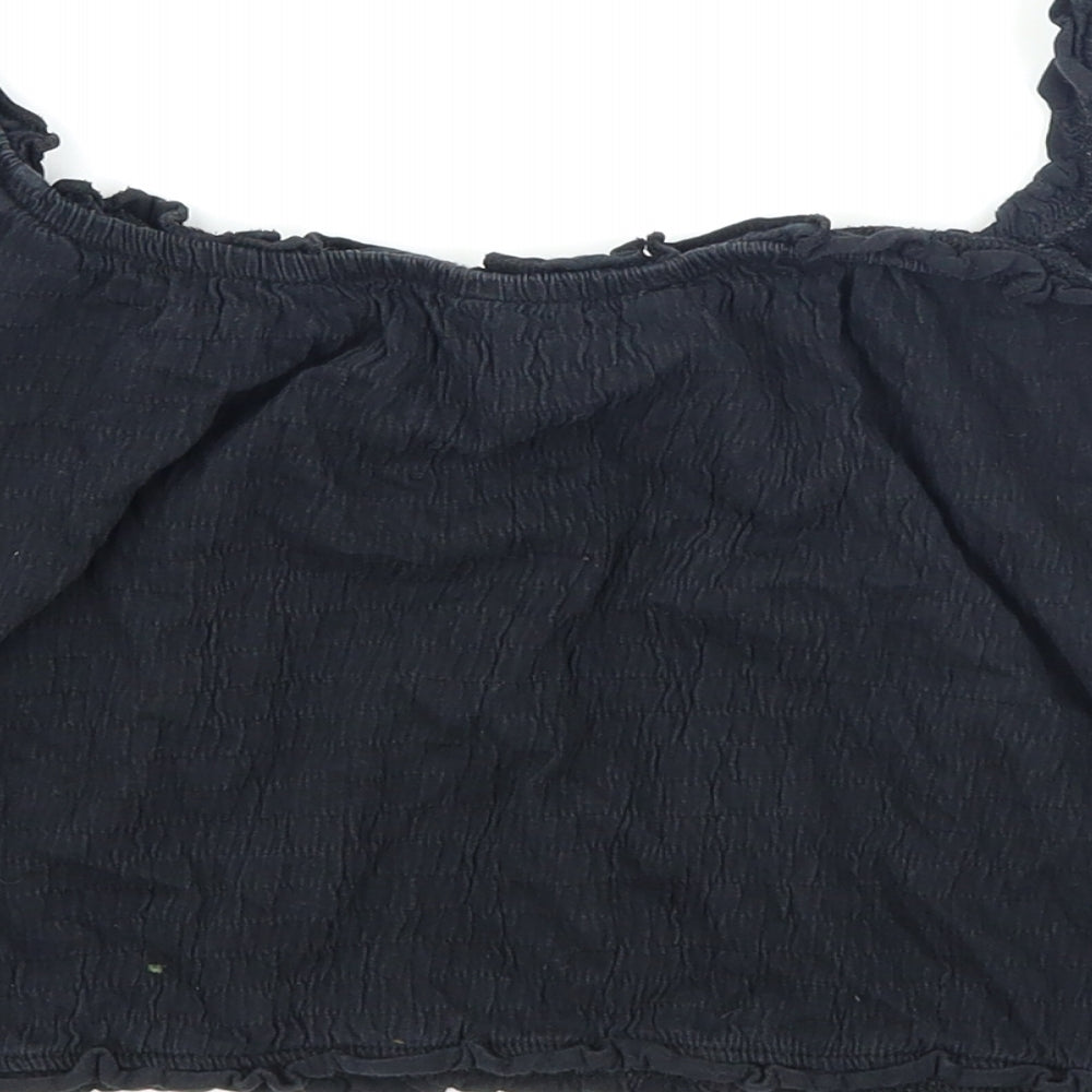 New Look Womens Black   Cropped T-Shirt Size 16