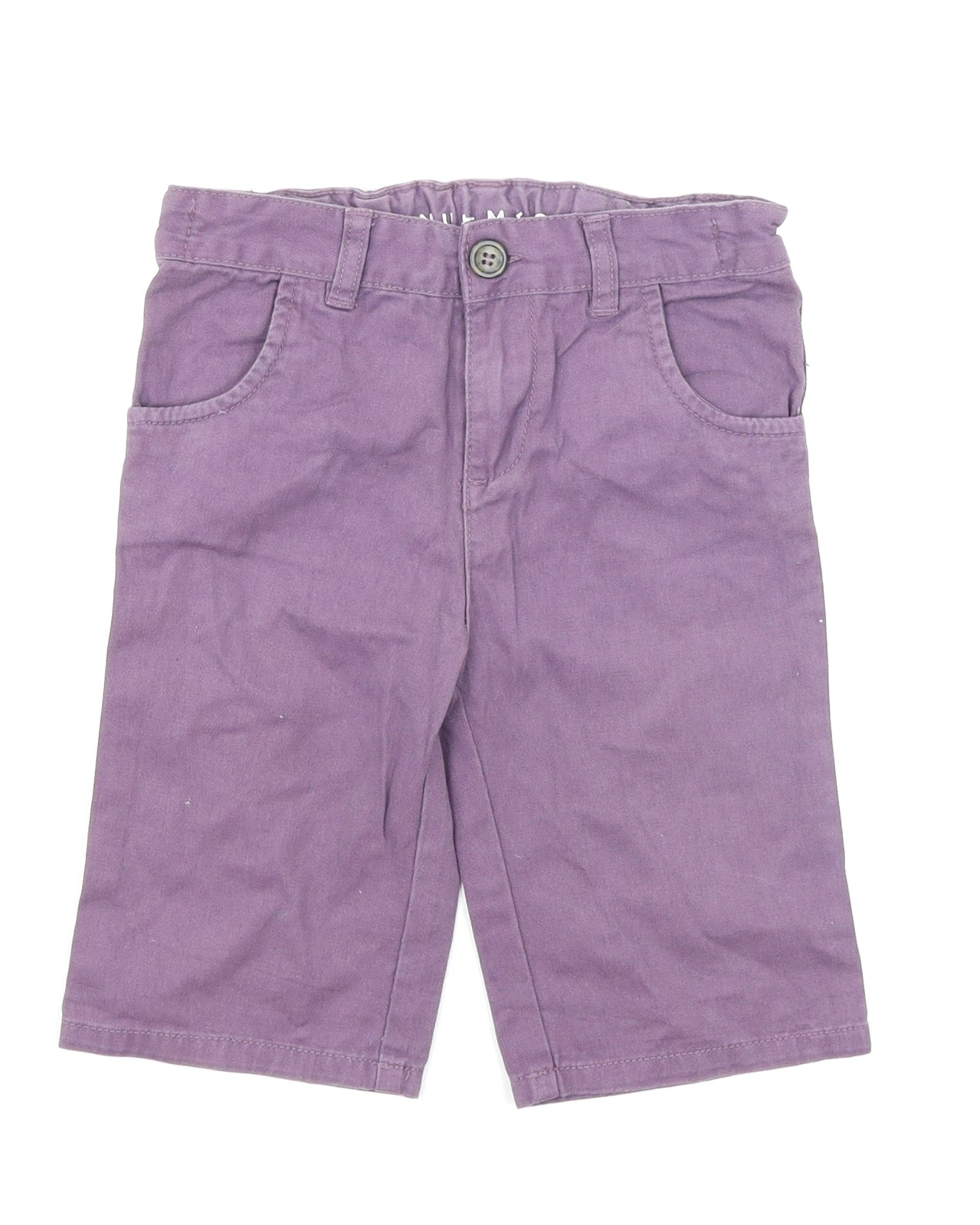 Nutmeg Boys Purple  Denim Chino Shorts Size 5-6 Years