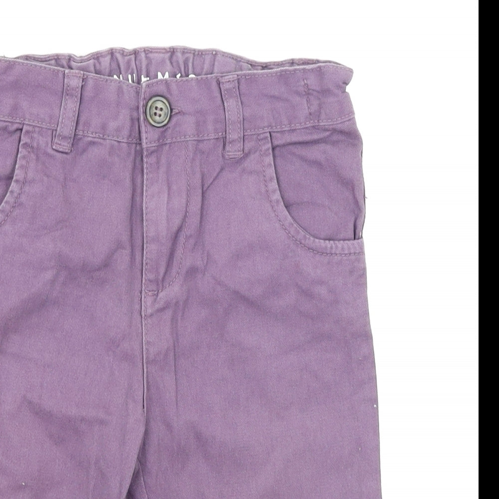 Nutmeg Boys Purple  Denim Chino Shorts Size 5-6 Years