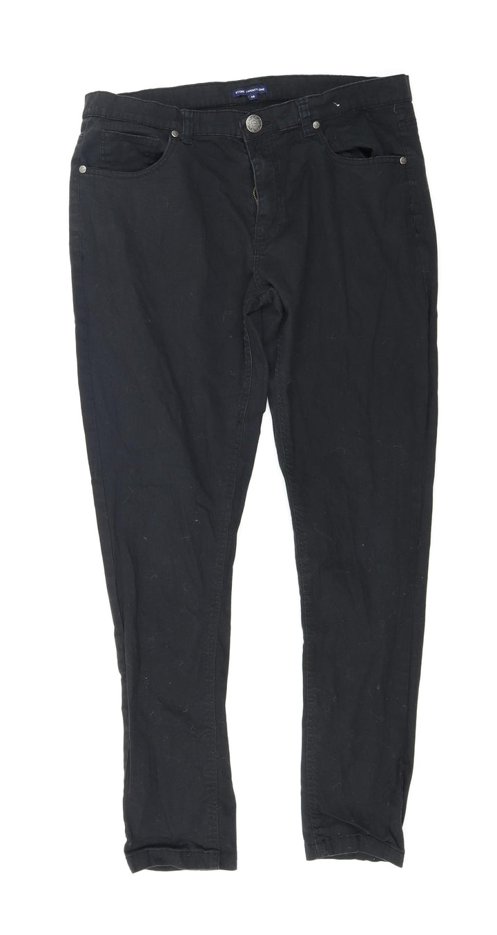 Store Twenty One Womens Black  Denim Skinny Jeans Size 14 L28 in