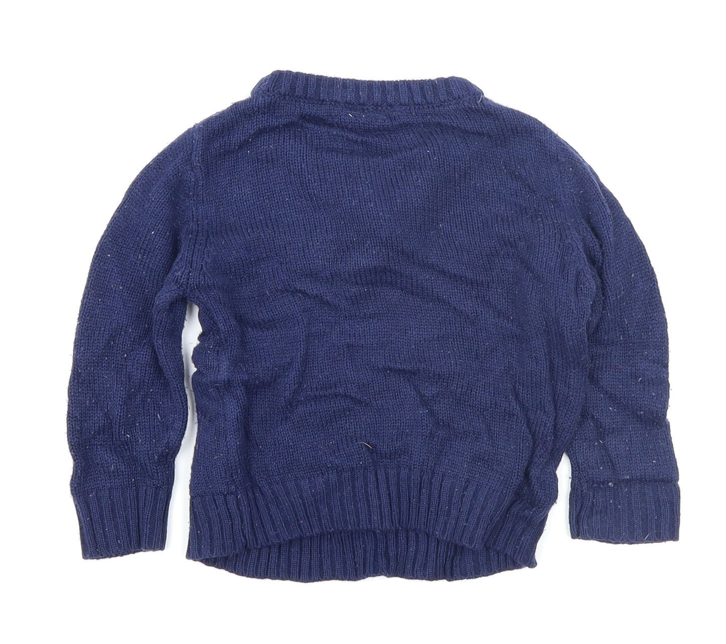 Urban Rascals Boys Blue  Knit Pullover Jumper Size 2 Years  - Polar Bear